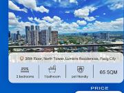 65sqm Unfurnished 2BR for Sale LUMIERE RESIDENCES Nearby...