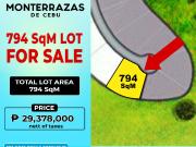794 SqM Lot in Monterrazas de Cebu For Sale