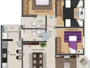 79 Área Útil Apartamento Alugar, 3 Dormitórios...