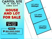 879 SqM House and Lot For Sale in Capitol Site