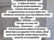 A louer appartement Rabat Menzeh