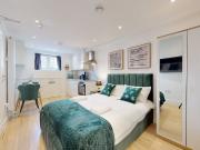 A newly refurbished studio flat