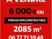 À vendre terrain non constructible 2085 m²