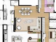 Versátil apartamento tipo para venda em Aclimação com 3...