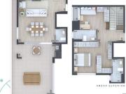 Agua Verde Apart. Duplex 2 quartos sendo 1 suite 156m²...