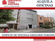 ALQUILA OFICINA 360.00 M2 EDIFICIO GREGORIO PAREDES CERCADO