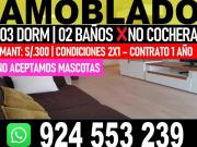 ALQUILER AMOBLADO 03 DORM NO COCHERA SURQUILLO LIMITE...