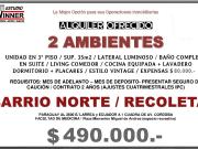 Alquiler de Departamento 2 ambientes en Barrio Norte