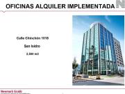 Alquiler de Oficina Implementada en San Isidro 500 M2