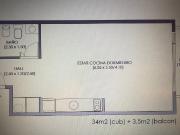 Alquiler Departamento 3 años monoambiente, 34m2,...