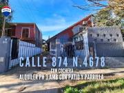 ALQUILER DUPLEX 3 AMB C/COCHERA Y PATIO C/PARRILLA