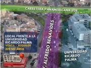 Alquiler Local Comercial Frente A La U. Ricardo Palma Surco