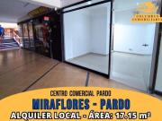 Alquiler Miraflores PARDO Local de 1 Ambiente + 1 Baño...