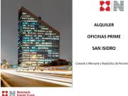 ALQUILER OFICINA IMPLEMENTADA 494 m2 SAN ISIDRO