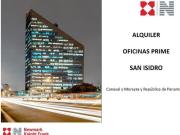 ALQUILER OFICINA IMPLEMENTADA 877 M2 SAN ISIDRO