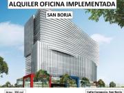 ALQUILER OFICINA IMPLEMENTADA SAN BORJA 350 M2