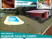 ALQUILER PARA NEGOCIO: CASA DE CAMPO EN CP SIPAN CHICLAYO