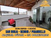Alquiler San Borja Dúplex Penthouse de 3/4 Dorm + 2...