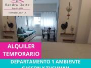ALQUILER TEMPORARIO. Departamento 1 amb. calle Gascón y...