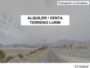 ALQUILER /VENTA TERRENO PROLONGACIÓN EUCALIPTOS LURIN...