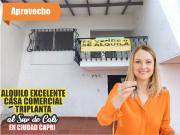ALQUILO EXCELENTE CASA COMERCIAL TRIPLANTA AL SUR DE...