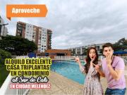 ALQUILO EXCELENTE CASA EN CONDOMINIO TRIPLANTA AL SUR DE...