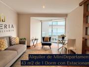 Alquilo Flat amoblado 43m2 1Dorm 1Estac cerca a Parque...