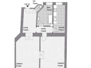 Altbau 2 Zimmer Wohnung mit Aufzug und Einbauküche