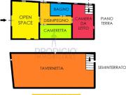 Ampio piano terra abitativo con 3 ingressi su due...