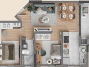 APARTAMANETO 2 QUARTOS SACADA COM CHURRASQUEIRA À VENDA...