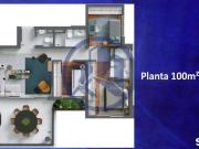 Apartamento, 100m², 3 suítes, 2 vagas