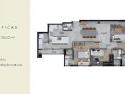 APARTAMENTO 128,40M2 3 SUÍTES 4 BANHEIROS 1 SALA 2...