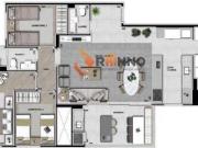 Apartamento 135m² com 3 quartos, 1 suíte no bairro Cabral