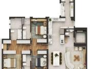 Apartamento 154,19m², 3 quartos no Bairro Juvevê 88947