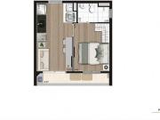 Apartamento 1 Dormitório C/ Terraço na região da VILA...