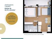 Apartamento 1 Qt 29 m² Portão