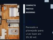 Apartamento 1 suÃte, com lavabo CoraÃ§Ã£o EucarÃstico...