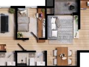 Apartamento 2 dorm com 1 suíte em Santa Quitéria