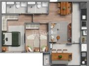 Apartamento, 2 dormitórios, 60 m², em Vila Andrade