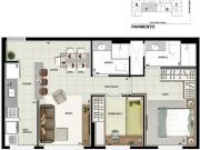 Apartamento 2 dormitórios Aqua Jardim Centro Londrina