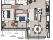 Apartamento 2 Dormitórios c/ Suíte Jardim Marajoara