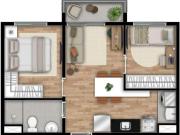 Apartamento 2 Dormitórios c/ Terraço Metrô Adolfo Pinheiro