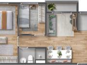 Apartamento 2 Dormitórios c/ Terraço Nações Unidas