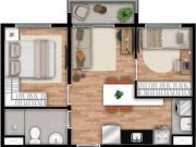 Apartamento 2 Dormitórios c/ Terraço Vila das Belezas