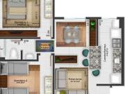 APARTAMENTO 2 QUARTO, PRÓXIMO AO PARQUE TINGUI