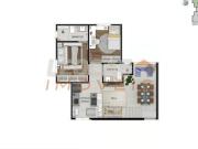 Apartamento 2 quartos com suíte e varanda l Santa Branca...