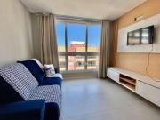 Apartamento 2 quartos com suite, sacada de frente, mobiliado