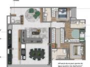 Apartamento 3 quartos, varanda Gourmet, 2 vagas na Mooca...