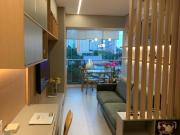 Apartamento 43m2 1 suíte com vaga e ar condicionado Brooklin
