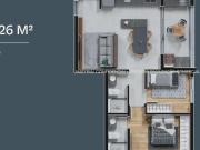 APARTAMENTO 59,26M² 2 QUARTOS 1 SENDO SUÍTE 2 WC. SACADA...